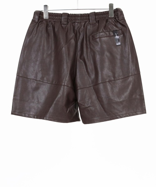 GLIMCLAP(グリムクラップ)の「mp14924- Synthetic Leather Shorts レザーショートパンツ(202-031-gls-cg)(その他パンツ・メンズ・ブラウン/ブラック系その他/ブラック/ブラウン系その他・S/M/L)」の5枚目の写真