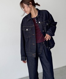 未使用品　canal jean　ジャケット　ブラック ブランド古着】CANAL JEAN｜キャナルジーンのデニムジャケット古着通販