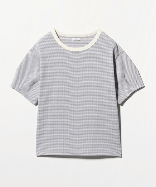 A DAY IN THE LIFE UNITED ARROWS(アデイインザライフユナイテッドアローズ)の「ワッフルボーダー タックスリーブTシャツ <A DAY IN THE LIFE>(Tシャツ/カットソー・レディース・ライトブルー/ケリーグリーン/ネイビー/ダークグレー・FREE)」の3枚目の写真