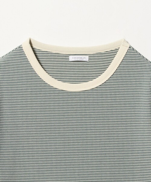 A DAY IN THE LIFE UNITED ARROWS(アデイインザライフユナイテッドアローズ)の「ワッフルボーダー タックスリーブTシャツ <A DAY IN THE LIFE>(Tシャツ/カットソー・レディース・ライトブルー/ケリーグリーン/ネイビー/ダークグレー/ダークブラウン/オレンジ・FREE)」の12枚目の写真