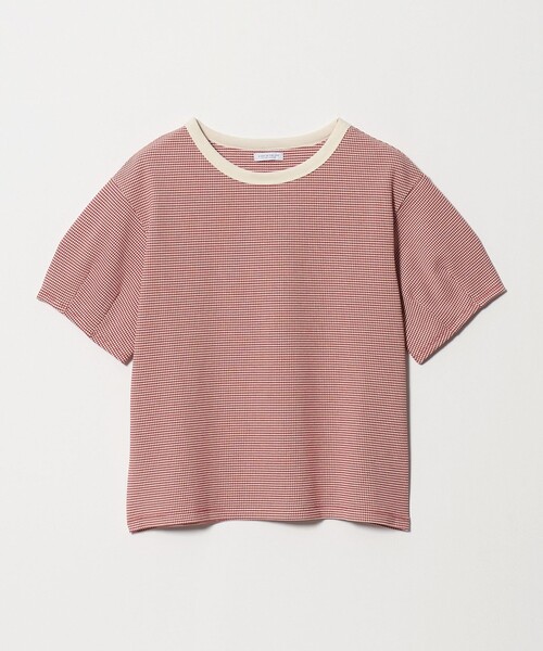 A DAY IN THE LIFE UNITED ARROWS(アデイインザライフユナイテッドアローズ)の「ワッフルボーダー タックスリーブTシャツ <A DAY IN THE LIFE>(Tシャツ/カットソー・レディース・ライトブルー/ケリーグリーン/ネイビー/ダークグレー/ダークブラウン/オレンジ・FREE)」の18枚目の写真