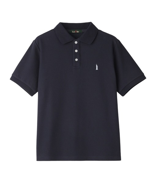 EASTBOY(イーストボーイ)の「ポロシャツ 半袖 COOLMAX スクール 制服 通学 中学生 高校生(ポロシャツ・キッズ・ネイビー系1/ホワイト×ネイビー/ホワイト×ブルー/ネイビー系2・13号/11号/9号)」の4枚目の写真