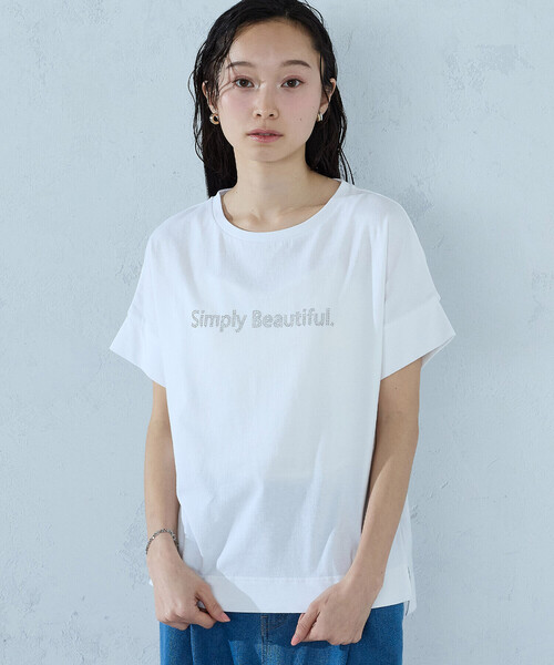 COMME CA ISM(コムサイズム)の「ロゴ Tシャツ(Tシャツ/カットソー・レディース・ブラック/杢グレー/チャコール/ホワイト・SMALL/MEDIUM/LARGE)」の2枚目の写真