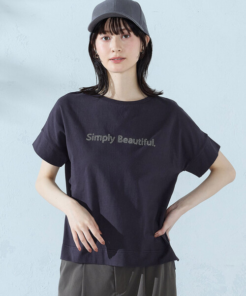 COMME CA ISM(コムサイズム)の「ロゴ Tシャツ(Tシャツ/カットソー・レディース・ブラック/杢グレー/チャコール/ホワイト・SMALL/MEDIUM/LARGE)」の4枚目の写真