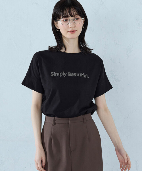COMME CA ISM(コムサイズム)の「ロゴ Tシャツ(Tシャツ/カットソー・レディース・ブラック/杢グレー/チャコール/ホワイト・SMALL/MEDIUM/LARGE)」の3枚目の写真