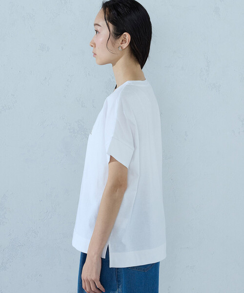 COMME CA ISM(コムサイズム)の「ロゴ Tシャツ(Tシャツ/カットソー・レディース・ブラック/杢グレー/チャコール/ホワイト・SMALL/MEDIUM/LARGE)」の14枚目の写真