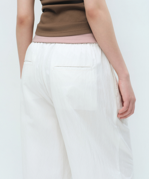 MUSINSA STANDARD WOMAN（ムシンサスタンダードウーマン）の「ウィメンズRNワイドバンディングパンツ[ホワイト]（その他パンツ・レディース・その他・X-SMALL/SMALL/MEDIUM/LARGE）」の8枚目の写真