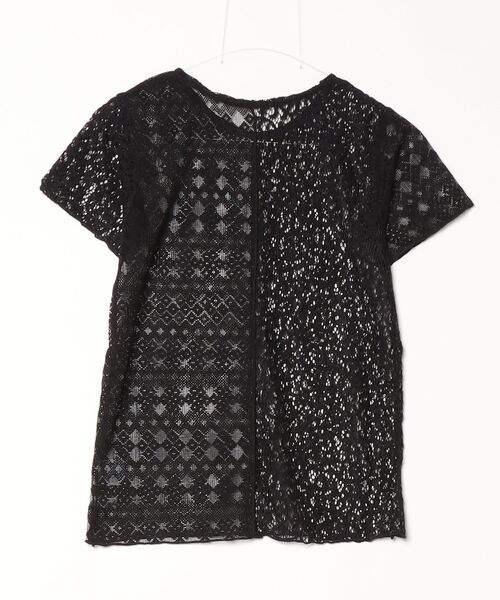 Gleam（グリーム）の「レース切替半袖プルオーバー（Tシャツ/カットソー・レディース・ブラック/アイボリー・F）」の21枚目の写真