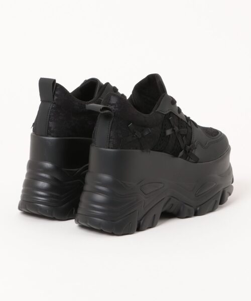 Shoes in Closet(シューズインクローゼット)の「厚底 レース リボン ボリューム スニーカー691(スニーカー・レディース・ブラック/ホワイト・M/L/LL/S)」の16枚目の写真