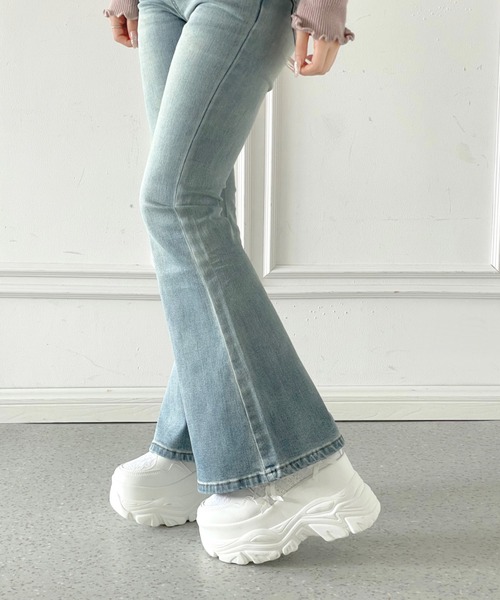 Shoes in Closet(シューズインクローゼット)の「厚底 レース リボン ボリューム スニーカー691(スニーカー・レディース・ブラック/ホワイト・M/L/LL/S)」の21枚目の写真