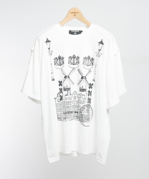 GOMME HOMME(ゴムオム)の「アウトシームオランダT(Tシャツ/カットソー・メンズ・ブラック/ホワイト・MEDIUM)」の2枚目の写真