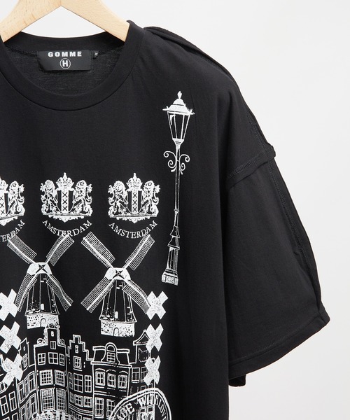 GOMME HOMME(ゴムオム)の「アウトシームオランダT(Tシャツ/カットソー・メンズ・ブラック/ホワイト・MEDIUM)」の11枚目の写真