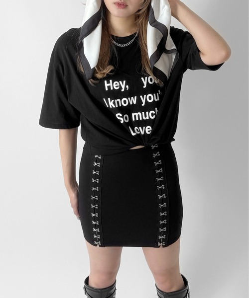 jiasecond.(ジアセカンド)の「【jiasecond.】ハートロゴTシャツ / トップス Tシャツ オーバー カジュアル ブラック レッド ホワイト ZOZOTOWN限定(Tシャツ/カットソー・レディース・レッド/ホワイト/ブラック・FREE)」の15枚目の写真