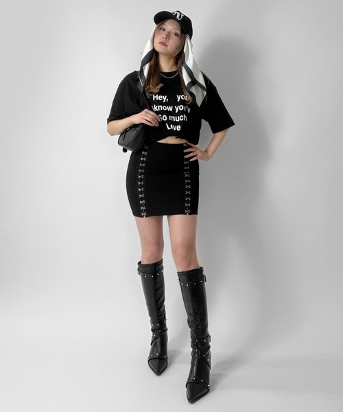 jiasecond.(ジアセカンド)の「【jiasecond.】ハートロゴTシャツ / トップス Tシャツ オーバー カジュアル ブラック レッド ホワイト ZOZOTOWN限定(Tシャツ/カットソー・レディース・レッド/ホワイト/ブラック・FREE)」の22枚目の写真