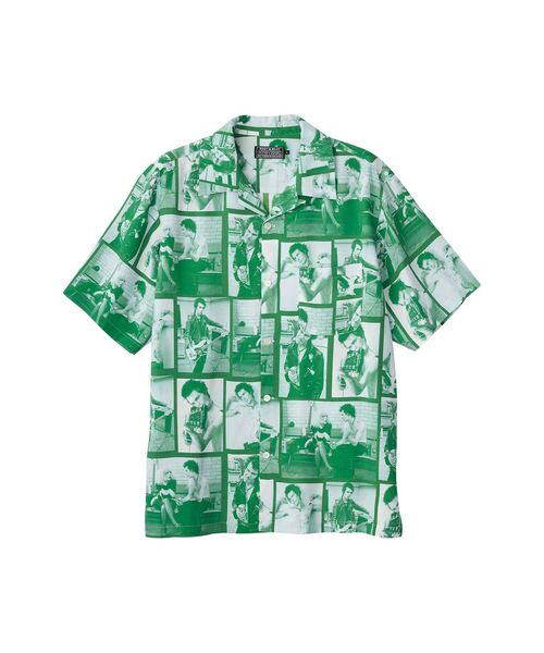 HYSTERIC GLAMOUR（ヒステリックグラマー）の「DENNIS MORRIS/SID 1977柄 オープンカラーシャツ（シャツ/ブラウス・メンズ・グリーン系その他/ブラック系その他・X-LARGE/LARGE/MEDIUM/SMALL）」の2枚目の写真