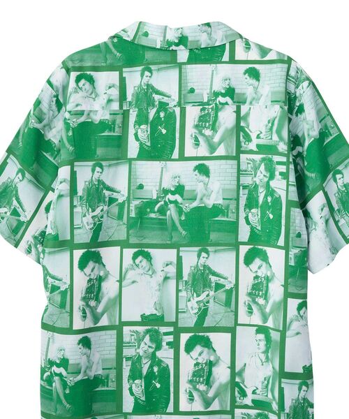 HYSTERIC GLAMOUR（ヒステリックグラマー）の「DENNIS MORRIS/SID 1977柄 オープンカラーシャツ（シャツ/ブラウス・メンズ・グリーン系その他/ブラック系その他・X-LARGE/LARGE/MEDIUM/SMALL）」の4枚目の写真