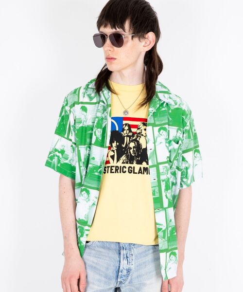 HYSTERIC GLAMOUR（ヒステリックグラマー）の「DENNIS MORRIS/SID 1977柄 オープンカラーシャツ（シャツ/ブラウス・メンズ・グリーン系その他/ブラック系その他・X-LARGE/LARGE/MEDIUM/SMALL）」の5枚目の写真
