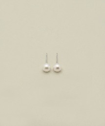 〈LOINE〉ステンレス / ベーシック パール ピアス 6mm