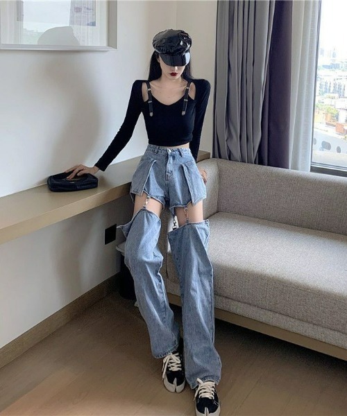 REBALANCE(リバランス)の「デニムショートパンツ(デニムパンツ・レディース・A・LARGE/MEDIUM/SMALL)」の5枚目の写真