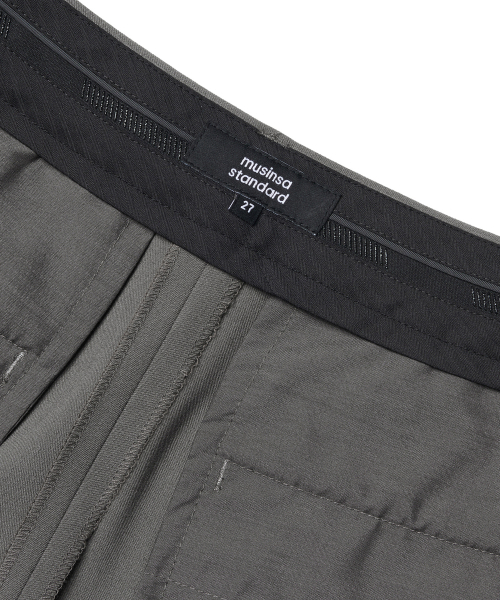MUSINSA STANDARD WOMAN（ムシンサスタンダードウーマン）の「ウィメンズウエストバンドレスワイドスラックス[ウォームグレー]（スラックス・レディース・その他・25/30/29/28/27/24）」の4枚目の写真