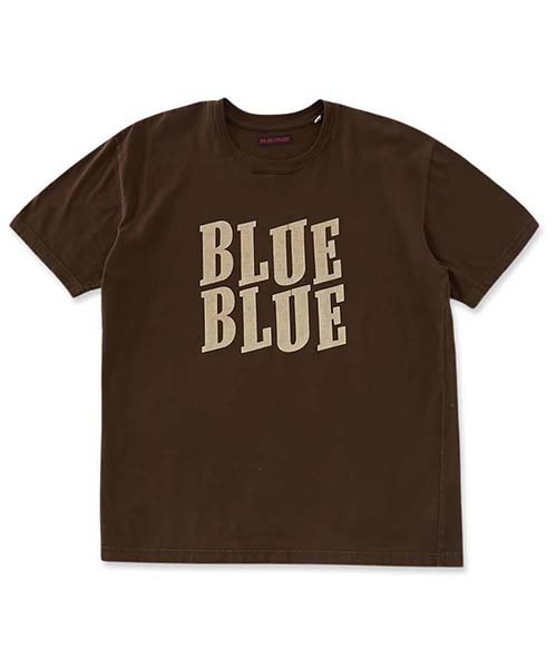 BLUE BLUE(ブルーブルー)の「STEP BLUE BLUE ショートスリーブTシャツ(Tシャツ/カットソー・メンズ・ホワイト/ネイビー/ブラウン・M/S/L/XL)」の2枚目の写真
