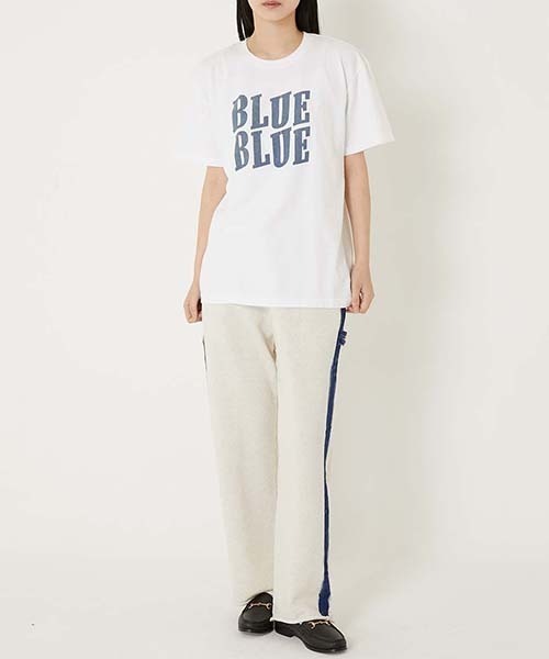 BLUE BLUE（ブルーブルー）の「STEP BLUE BLUE ショートスリーブTシャツ（Tシャツ/カットソー・メンズ・ホワイト/ネイビー・M/S/L/XL）」の6枚目の写真