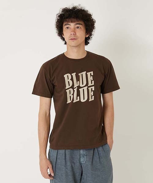 BLUE BLUE（ブルーブルー）の「STEP BLUE BLUE ショートスリーブTシャツ（Tシャツ/カットソー・メンズ・ホワイト/ネイビー・M/S/L/XL）」の7枚目の写真