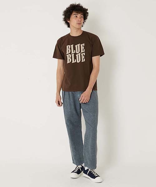BLUE BLUE（ブルーブルー）の「STEP BLUE BLUE ショートスリーブTシャツ（Tシャツ/カットソー・メンズ・ホワイト/ネイビー・M/S/L/XL）」の13枚目の写真