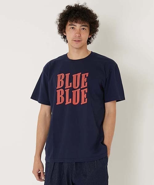 BLUE BLUE（ブルーブルー）の「STEP BLUE BLUE ショートスリーブTシャツ（Tシャツ/カットソー・メンズ・ホワイト/ネイビー・M/S/L/XL）」の16枚目の写真