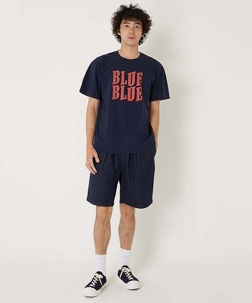 BLUE BLUE（ブルーブルー）の「STEP BLUE BLUE ショートスリーブTシャツ（Tシャツ/カットソー・メンズ・ホワイト/ネイビー・M/S/L/XL）」の17枚目の写真