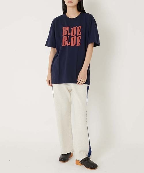 BLUE BLUE（ブルーブルー）の「STEP BLUE BLUE ショートスリーブTシャツ（Tシャツ/カットソー・メンズ・ホワイト/ネイビー・M/S/L/XL）」の18枚目の写真