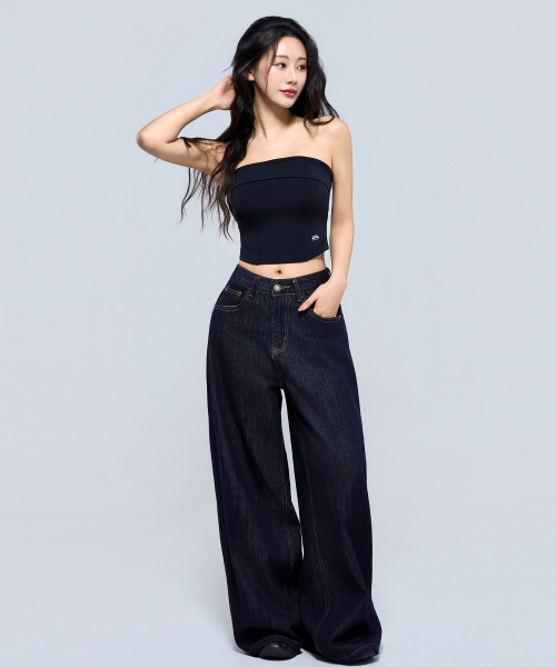 PHYSICAL GARMENTS（フィジカルガーメンツ）の「P5068 シンボルロゴチューブトップ[2COLOR]（チューブトップ・レディース・アッシュグレー/ブラック・SMALL/MEDIUM/LARGE）」の10枚目の写真