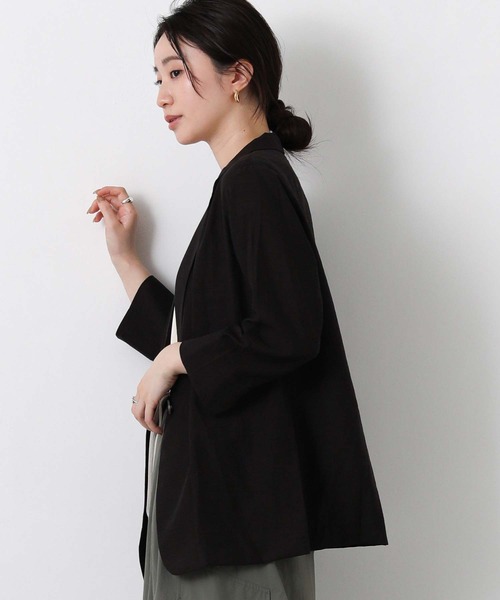 Gready Brilliant(グレディブリリアン)の「シアースラブテーラー7分(テーラードジャケット・レディース・ブラック/ライトベージュ・FREE)」の8枚目の写真