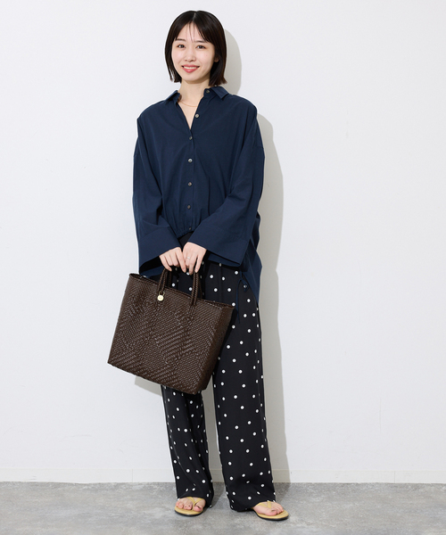 SLOBE IENA(スローブイエナ)の「《シリーズあり/追加2》フィブリルリラックスパンツ(その他パンツ・レディース・ブラック系その他/ブラック/ベージュ・38/40)」の19枚目の写真