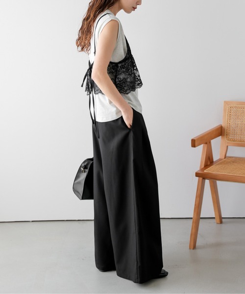AMELY(エミリー)の「3タックワイドパンツ(その他パンツ・レディース・アイボリー/ブラック/ベージュ/グレー・L/M)」の22枚目の写真