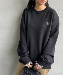 FRED PERRY/フレッドペリー] ワンポイントロゴ刺繍 クルーネック
