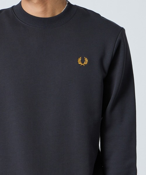FRED PERRY（フレッドペリー）の「【WEB先行予約】[FRED PERRY/フレッドペリー] ワンポイントロゴ刺繍 クルーネックスウェット M7535（スウェット・レディース・ブラック系/ネイビー系/ライトグリーン/ブラック/ネイビー/ダークグリーン/キャメル/オレンジ/オフホワイト/バーガンディー/チャコール・S/M/L/XL）」の20枚目の写真
