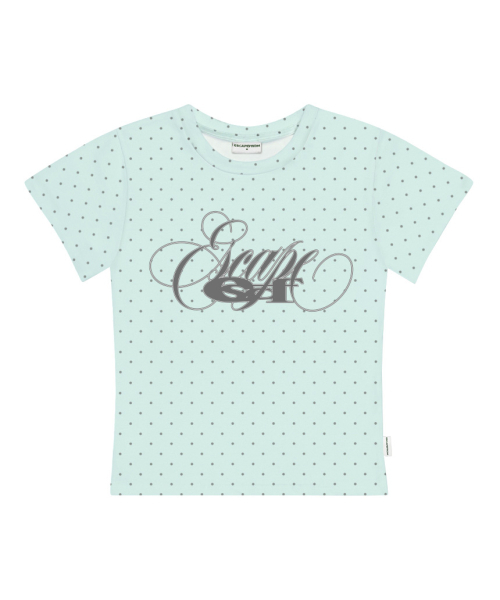 ESCAPEFROM(エスケープフロム)の「ラインイースケープレタリングプリントドットスリムフィット半袖Tシャツミント(Tシャツ/カットソー・レディース・その他・MEDIUM)」の3枚目の写真