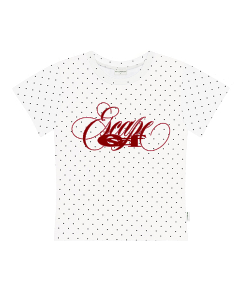 ESCAPEFROM(エスケープフロム)の「ラインイースケープレタリングプリントドットスリムフィット半袖Tシャツミント(Tシャツ/カットソー・レディース・その他・MEDIUM)」の4枚目の写真