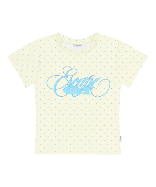 ESCAPEFROM(エスケープフロム)の「ラインイースケープレタリングプリントドットスリムフィット半袖Tシャツミント(Tシャツ/カットソー・レディース・その他・MEDIUM)」の5枚目の写真