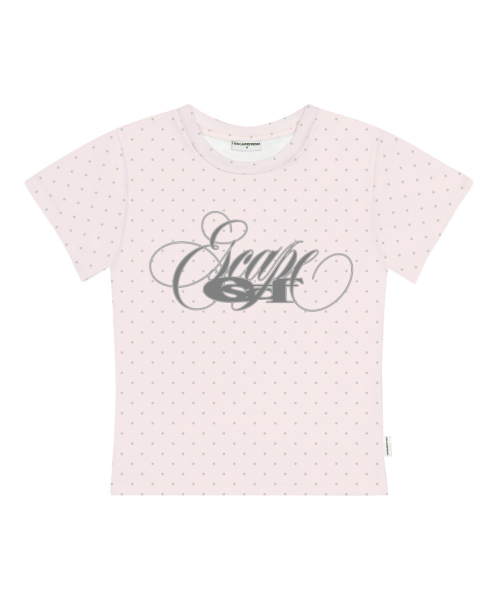 ESCAPEFROM(エスケープフロム)の「ラインイースケープレタリングプリントドットスリムフィット半袖Tシャツミント(Tシャツ/カットソー・レディース・その他・MEDIUM)」の6枚目の写真