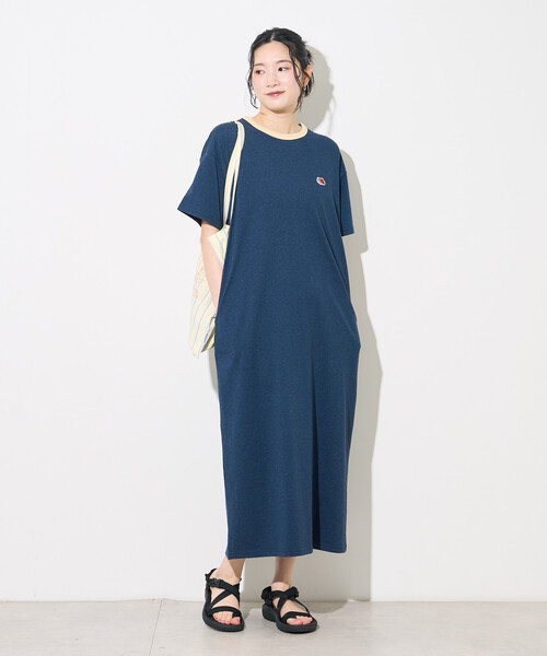 FREAK'S STORE(フリークスストア)の「FRUIT OF THE LOOM × FREAK'S STORE/フルーツオブザルーム 別注 リンガー Tシャツ ワンピース(ワンピース・レディース・ネイビー/ライトグレー/チャコール・フリ-)」の13枚目の写真