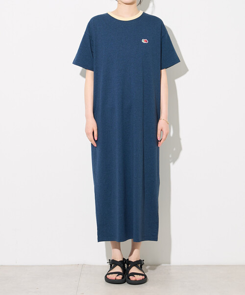 FREAK'S STORE(フリークスストア)の「FRUIT OF THE LOOM × FREAK'S STORE/フルーツオブザルーム 別注 リンガー Tシャツ ワンピース(ワンピース・レディース・ネイビー/ライトグレー/チャコール・フリ-)」の8枚目の写真