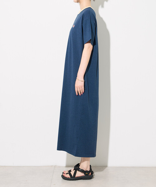 FREAK'S STORE(フリークスストア)の「FRUIT OF THE LOOM × FREAK'S STORE/フルーツオブザルーム 別注 リンガー Tシャツ ワンピース(ワンピース・レディース・ネイビー/ライトグレー/チャコール・フリ-)」の9枚目の写真