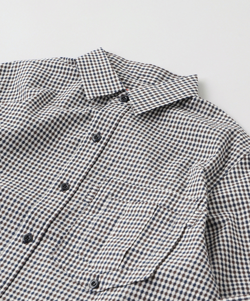 Laid．B（レイドビー）の「Laid.B / レイドビー INSIDE OUT POCKET SHIRT（シャツ/ブラウス・メンズ・ホワイト/ブラウン・1）」の6枚目の写真