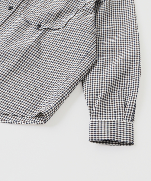 Laid．B（レイドビー）の「Laid.B / レイドビー INSIDE OUT POCKET SHIRT（シャツ/ブラウス・メンズ・ホワイト/ブラウン・1）」の5枚目の写真