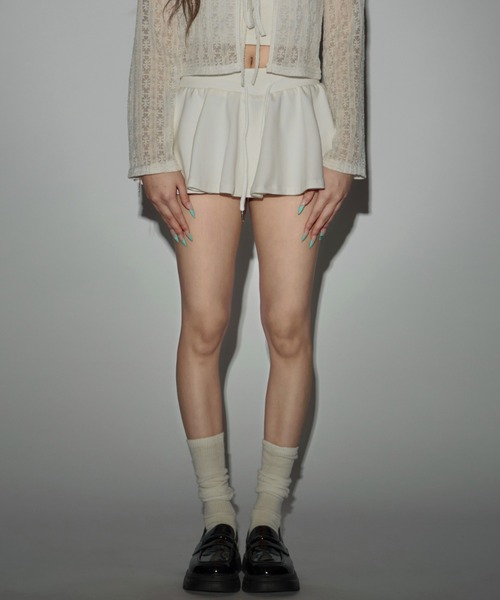 CeLess(セレス)の「Flared Sweat Mini Skirt / フレアスウェットミニスカート(スカート・レディース・ブラック/ホワイト/グレー・S/M)」の4枚目の写真