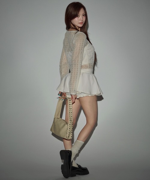 CeLess(セレス)の「Flared Sweat Mini Skirt / フレアスウェットミニスカート(スカート・レディース・ブラック/ホワイト/グレー・S/M)」の12枚目の写真