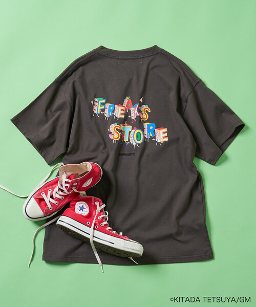 FREAK'S STORE(フリークスストア)の「Pちゃん アルファベットTシャツ(Tシャツ/カットソー・レディース・チャコールグレー/ライトグレー/オフホワイト・フリ-)」の15枚目の写真