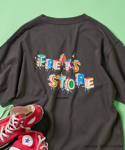 FREAK'S STORE(フリークスストア)の「Pちゃん アルファベットTシャツ(Tシャツ/カットソー・レディース・チャコールグレー/ライトグレー/オフホワイト・フリ-)」の14枚目の写真